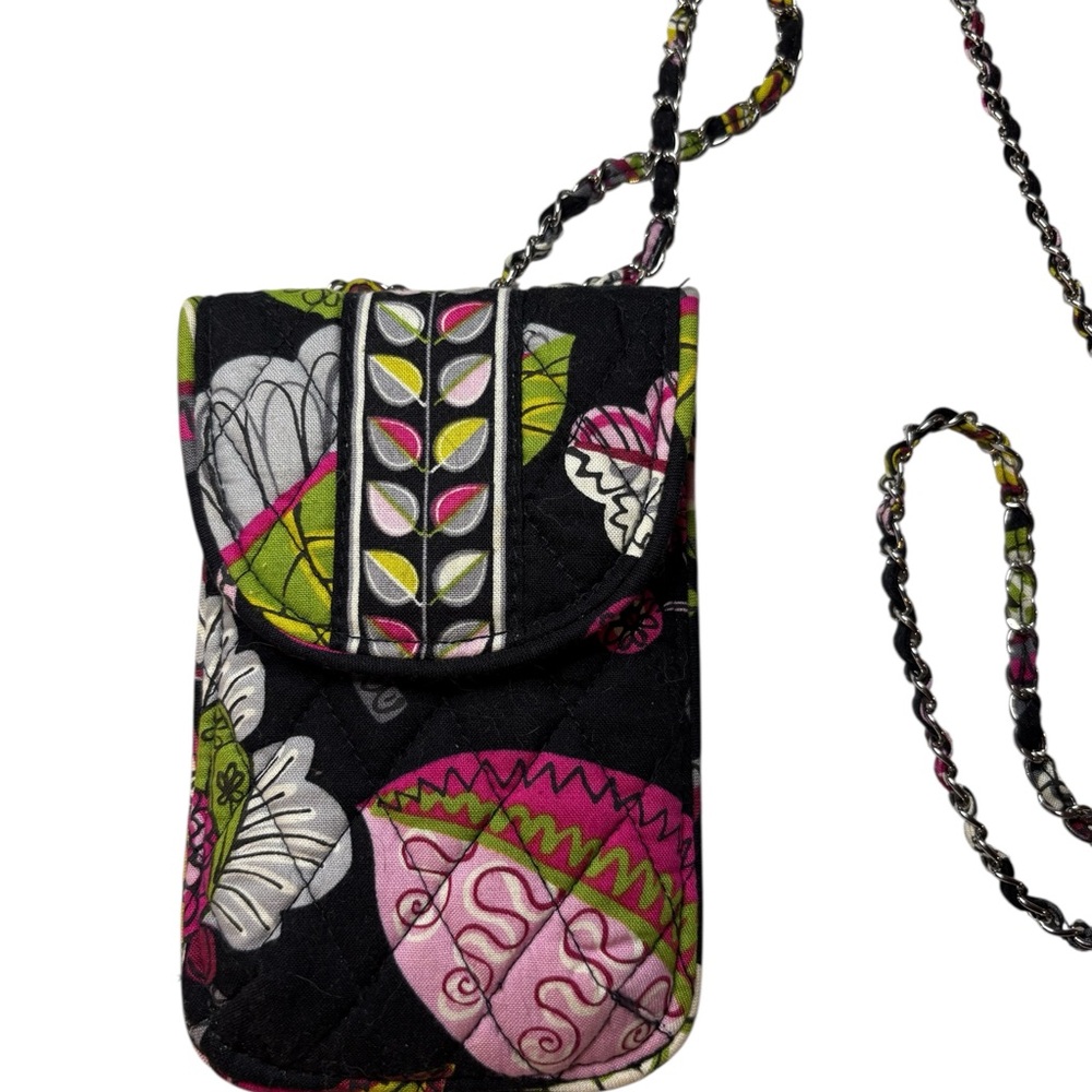 Vera Bradley Moon Blooms Mini Hipster Crossbody Black Floral